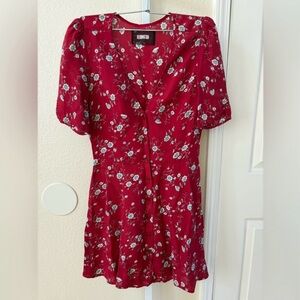 NWOT - Reformation Morning Dress in Red Floral - Size 4
